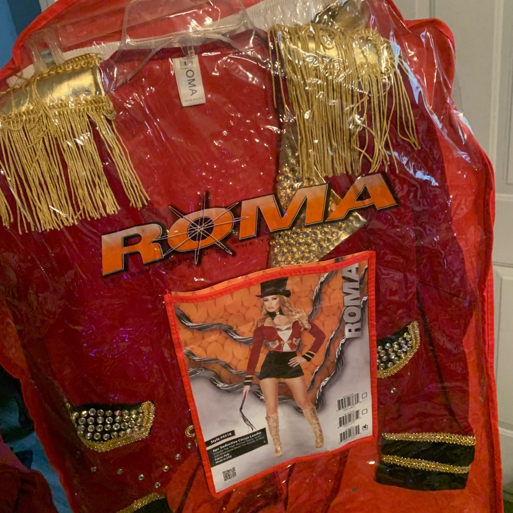 Roma Red and Gold Women's Ringmaster Costume